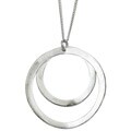 Argento Vivo Sterling Silver Double Circle Necklace