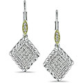 Silver and 10k Gold 1/5ct TDW Diamond Earrings (J-K, I-3)