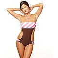 Lisa Lozano Women's Sexy Back One-piece Peek-a-boo Swimsuit