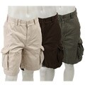G&M Men's Vintage-wash Cargo Shorts