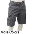 George & Martha Men's Belted Twill Cargo Shorts