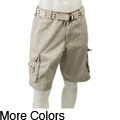 George & Martha Men's Belted Twill Cargo Shorts