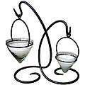 Lyric Lantern Pewter Candle Holders (Set of 2)