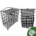 Pewter-finish 15-bottle Folding Iron Wine Shelf
