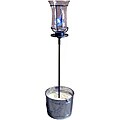 Pewter 22-inch Table Stake with Champagne Torch