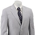 Adolfo Men's Blue/ White Seersucker 2-button Suit