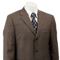 Adolfo Men's Tan Stripe 3-button Suit