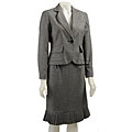 Larry Levine Women's Pleated Bottom Skirt Suit