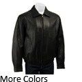 Chaps Men's Black Leather Jacket