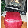 Genuine Leather Square Ottoman (Morocco)