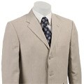 Adolfo Men's Tan Linen 3-button Suit