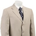 Adolfo Men's Tan Linen 3-button Blazer