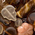Czech Glass Tortoise Brown Bead Variety Mix (150)
