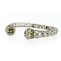 Two-tone Sterling Silver Designer-inspired Bangle