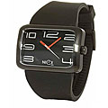 Nice Italy Men's Black Rubber Strap Watch