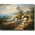 Robert Lombardi 'Capri Villa' Stretched Canvas Art