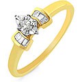 10K Yellow Gold Accented Diamond Ring - Size 7