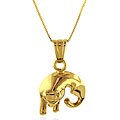 14K Yellow Gold Panther Pendant w/ 18" Box Chain
