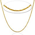 14k Yellow Gold 18-inch Tornado-link Necklace