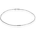 10k White Gold 9-inch Bead-and-bar Chain Bracelet