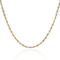 10K Two Tone Twisted Chain Necklace 18"
