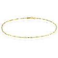10k Two-tone Gold 9.5-inch Soap Chain Bracelet
