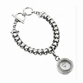Anne Klein Women's Silvertone Charm Bracelet Watch