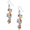 18k Gold Sapphire and 1/10ct TDW Diamond Earrings (I-J, I-3)