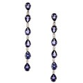 18k White Gold Iolite and 1/10ct TDW Diamond Earrings