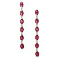 18k Gold Pink Tourmaline and 1/10ct TDW Diamond Earrings