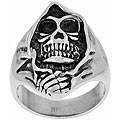 Stainless Steel Grim Reaper Skull Ring