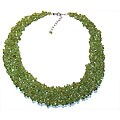 Sterling Silver Peridot 18-inch Cleopatra-style Necklace