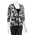 Sweaterworks Women's Floral Printed Cardigan