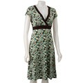 Karin Stevens Women's Printed V-neck Jersey Dress