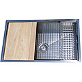 Undermount 16-gauge Stainless Steel Beveled Square Sink