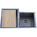 Undermount 16-gauge Stainless Steel Beveled Square Sink