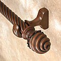 Cassidy West 8-foot Twist-wood Curtain Rod Set