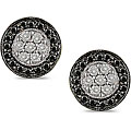 14k Gold 1/2ct TDW Black and White Diamond Earrings (H-I, I1-I2)