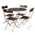 Rosewood and Iron Bistro Table Set (India)