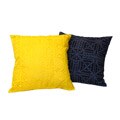 Set of 2 Fair Trade Cotton Cut-work Applique Pillow Covers (India)