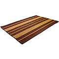 Indian Fair Trade Striped Hand-woven Rug (2'6 x 4'2)