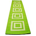Indian Fair Trade Hand-woven Square-pattern Runner Rug (1'3 x 5'4)