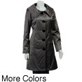 ABS Silver Label By Allen Schwartz Women's Poly-filled Heavy Satin Rain Coat