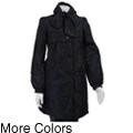Allen Schwartz ABS Silver Women's Bow Collar Stadium Parka