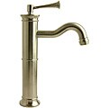 Traditional Brushed Nickel Vessel Faucet with Grid Drain