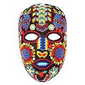 'Blue Deer with Corn' Beaded Mask (Mexico)