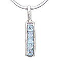 'Serene Quintet' Blue Topaz Y-necklace (India)