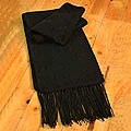 Alpaca Wool 'Snug Black' Scarf (Peru)