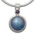 Pearl and Amethyst 'Midnight Blue' Choker (Indonesia)