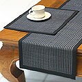 Mendong 'Black Weaves' Runner and Placemats (Indonesia)